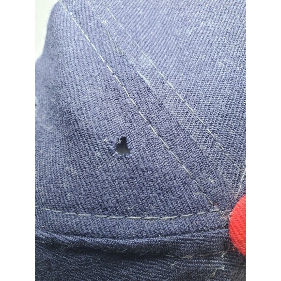 Vtg Cleveland Indians Chief Wahoo Logo Baseball Hat Wool MLB Snapback Cap Sz 7 - Picture 7 of 10